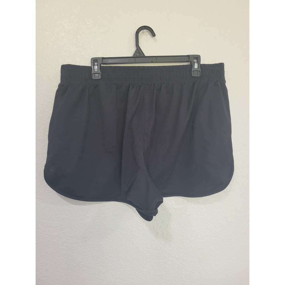 All in Motion Womens XL Black Athletic Running Shorts Elastic Waist Dolphin #8
